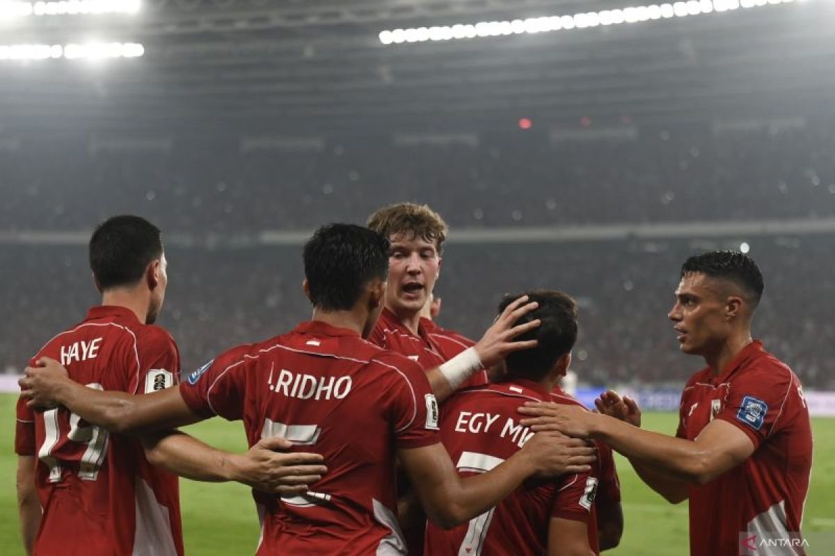 Bersama Rizky Ridho, Indonesia Rayakan Kemenangan Menghadapi China